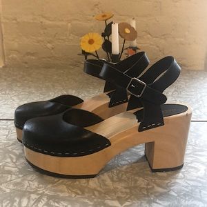 Swedish Hasbeens clog heels size 37
